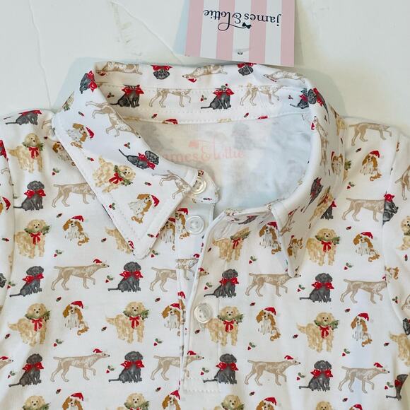 NWT James & Lottie 3M Christmas Puppy Jack Romper - Picture 2 of 5